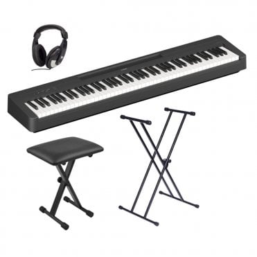 Yamaha P145 Portable Digital Piano Standard Package Black