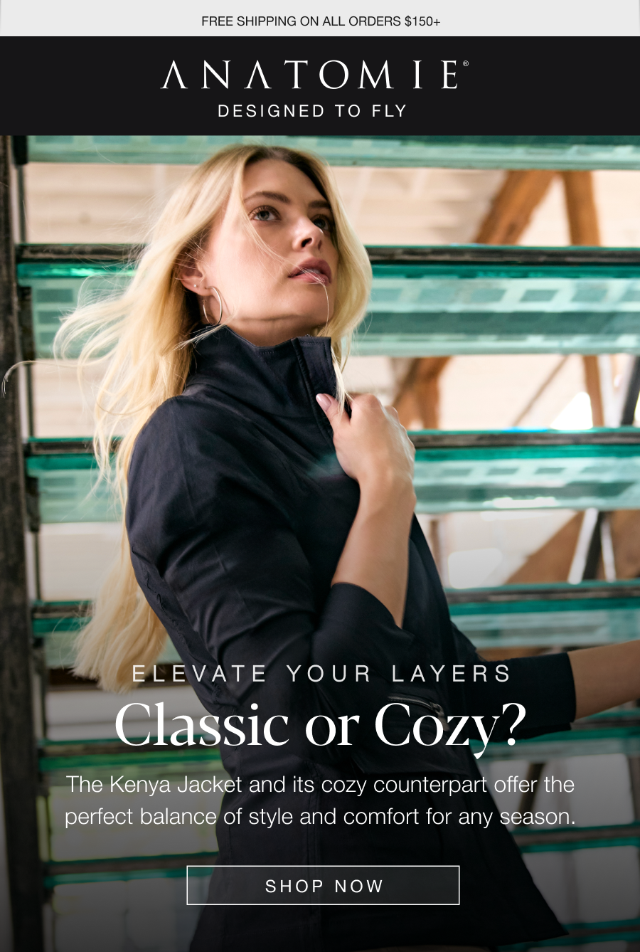 Elevate your layers: Classic or Cozy? The Kenya Jacket and its cozy counterpart affer the perfect balance of style and comfort for any season
