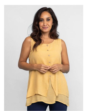Button Front Layered Tank