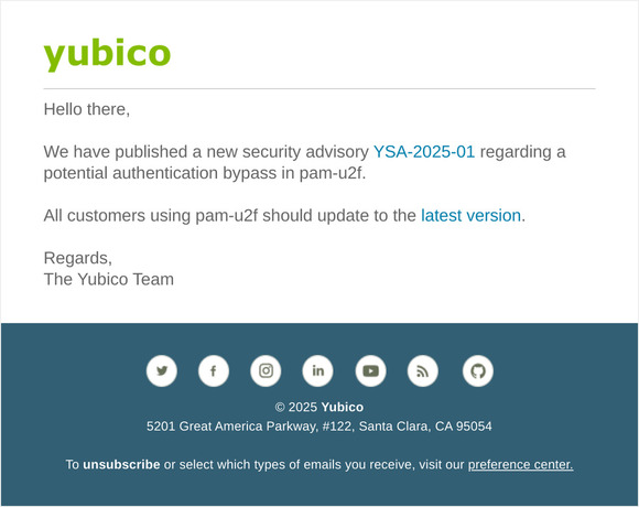 Yubico Security Advisory: YSA-2025-01