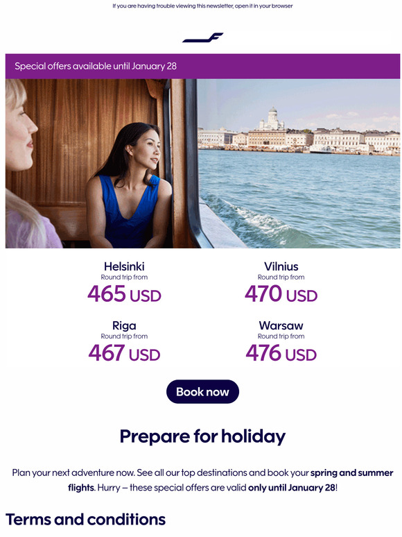 Book your flights at special prices