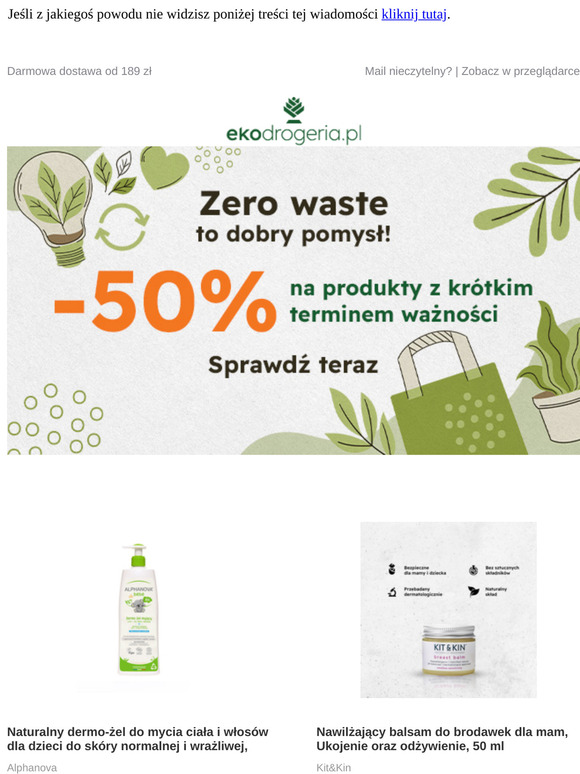 🎉 -50% na produkty z krótszą datą ważności