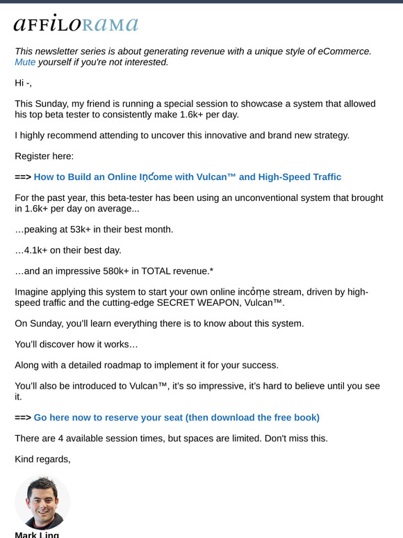 How to Build an Online Iṇƈome with Vulcan™ and High-Speed Traffic