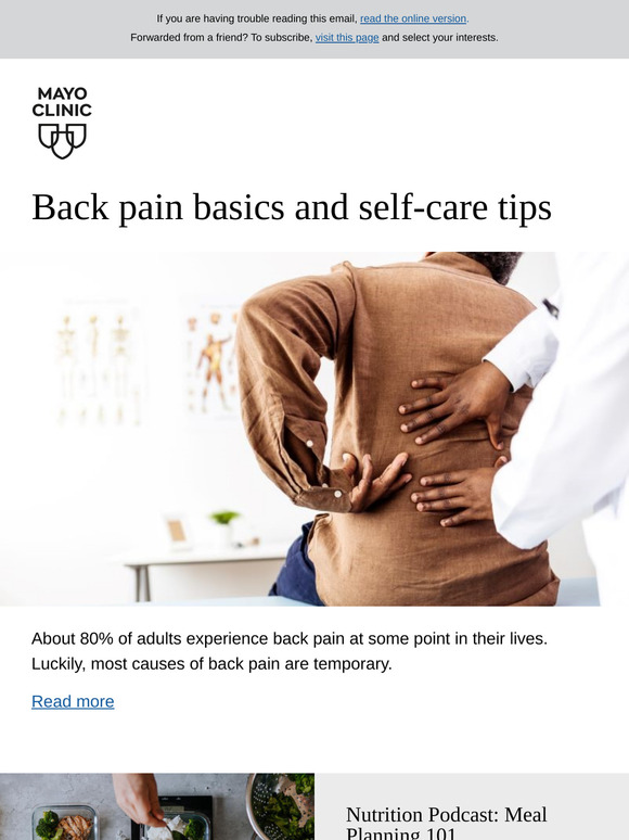 Back pain basics and self-care tips