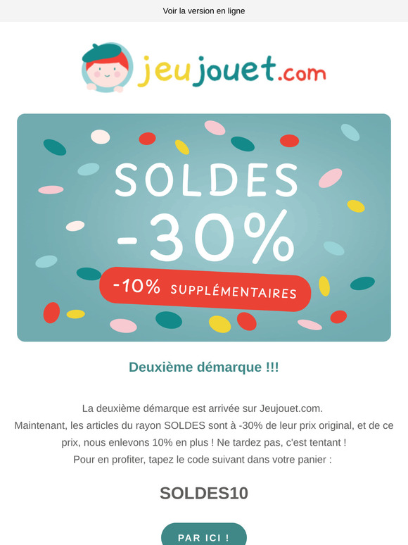 SOLDES : 10% supplémentaires sur les SOLDES : jouets de qualité et cadeaux de naissance
