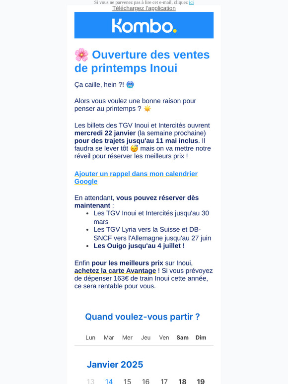 Le printemps arrive, vos billets Inoui aussi ! 🌸