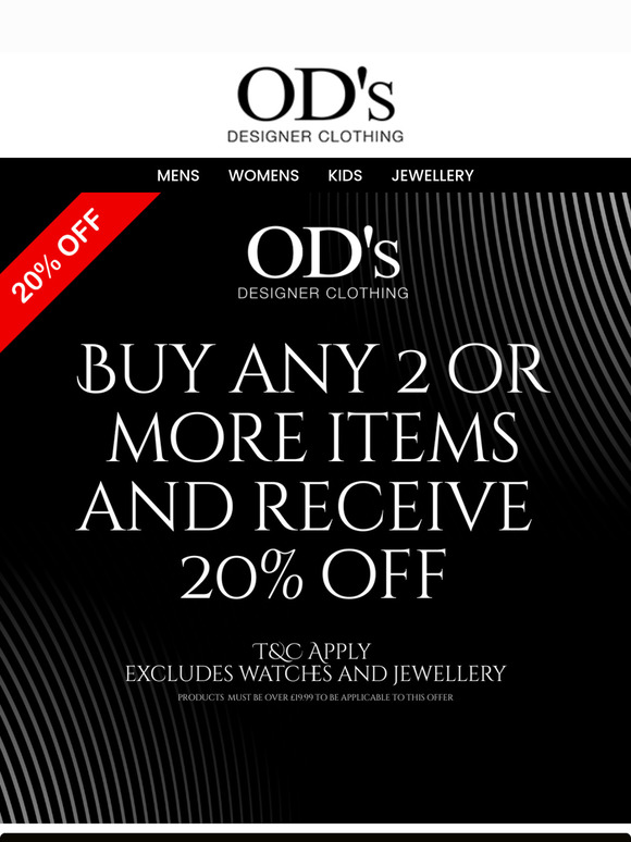 Get 20% Off When You Buy 2 Items!