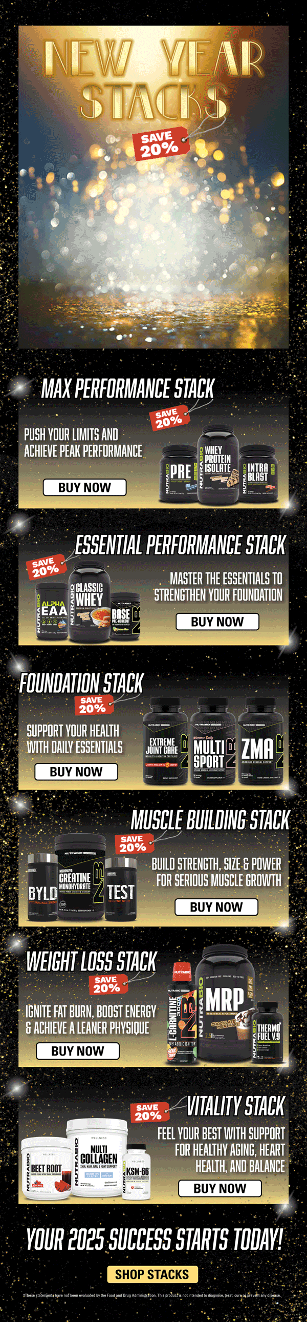 20% OFF ALL STACKS