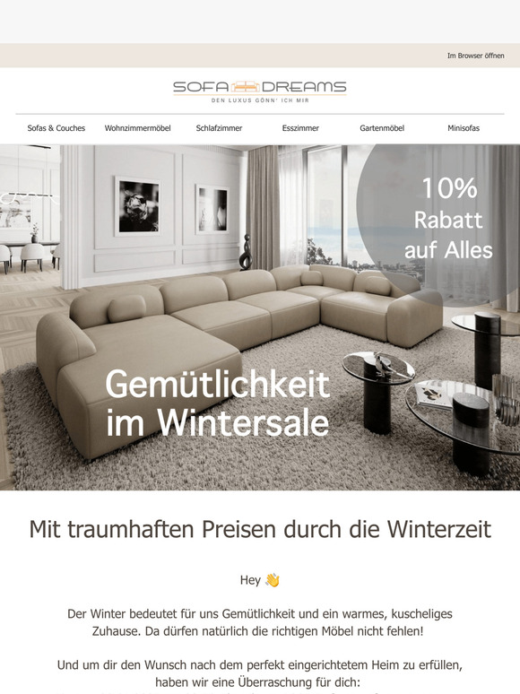 ✨ Spare 10% auf Gemütlichkeit!