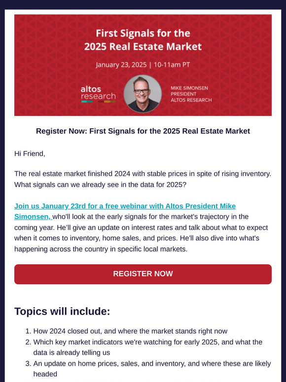 Register Now: First Signals for the 2025 Real Estate Market