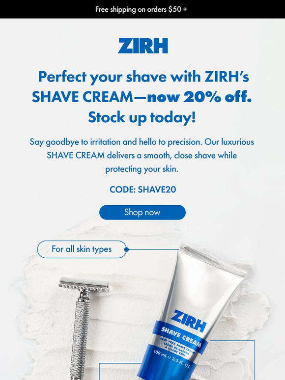 20% Off SHAVE CREAM - Smooth Shaves, Smoother Deals!