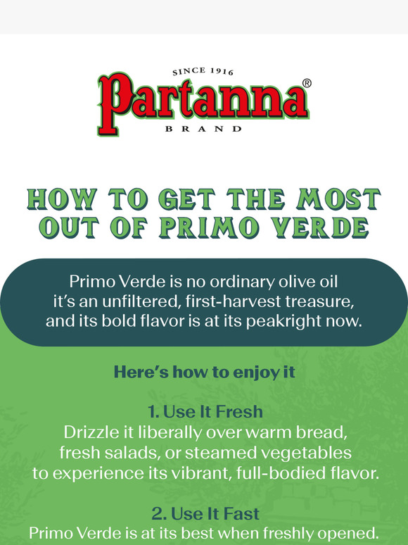 Savor Primo Verde While It’s Fresh