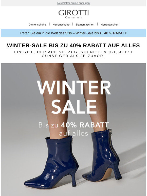Ihr perfektes Paar wartet auf Sie – Winter-Sale bis zu 40 % RABATT