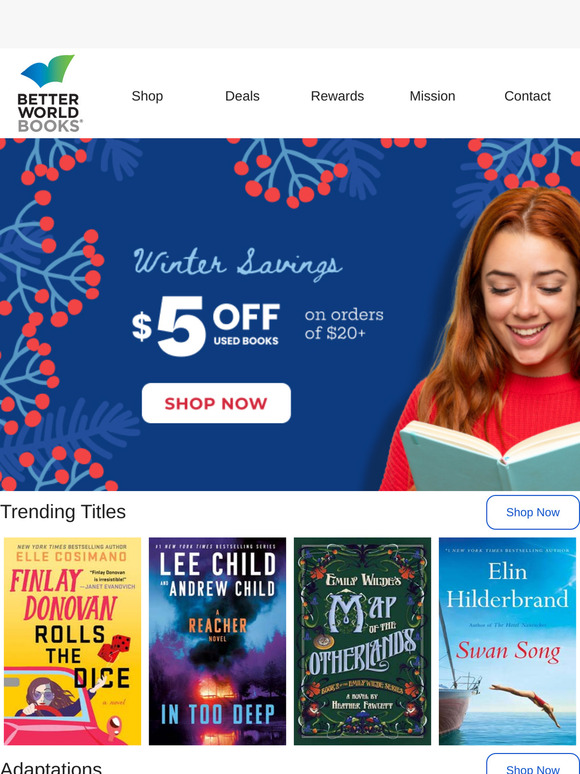 ❄️Three-Day Sale—Save $5 on $20+ on Your Next Book Haul!