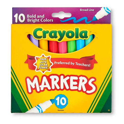 Crayola® Broad Line Markers, Bold & Bright Colors  