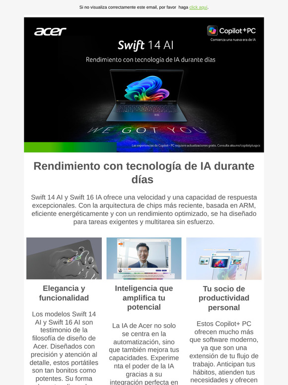 Rendimiento con tecnología de IA durante días