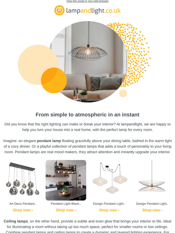 Pendant and ceiling lamps of this moment!