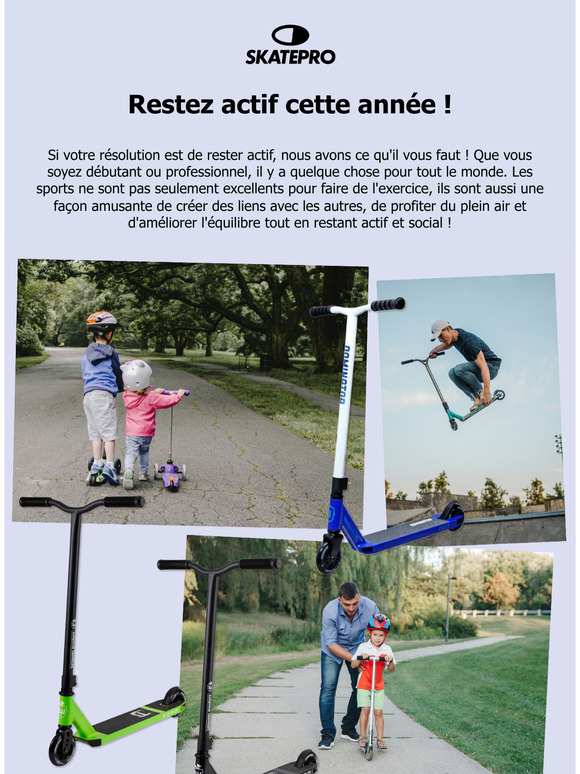 Restez actif avec SkatePro !