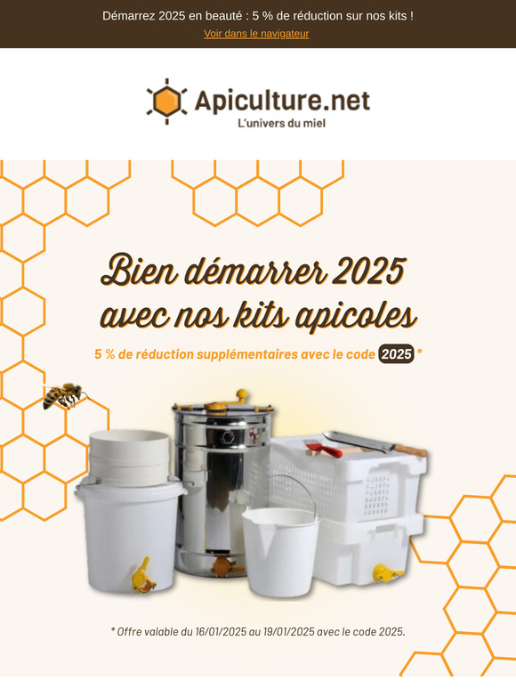 🐝 Préparez votre saison apicole avec -5 % sur nos kits