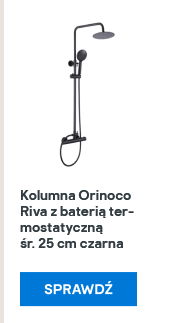 Kolumna Orinoco Riva z baterią termostatyczną śr. 25 cm czarna