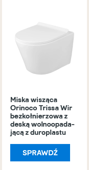 Miska wisząca Orinoco Trissa Wir bezkołnierzowa z deską wolnoopadającą z duroplastu