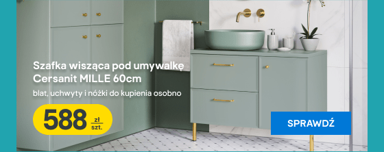 produkt z gazetki Szafka podblatowa Cersanit Mille 60 cm wisząca zielony mat