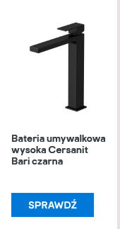 Bateria umywalkowa wysoka Cersanit Bari czarna
