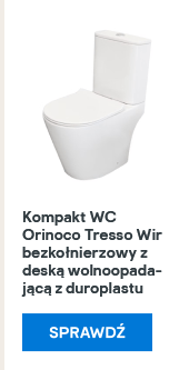 Kompakt WC Orinoco Tresso Wir bezkołnierzowy z deską wolnoopadającą z duroplastu