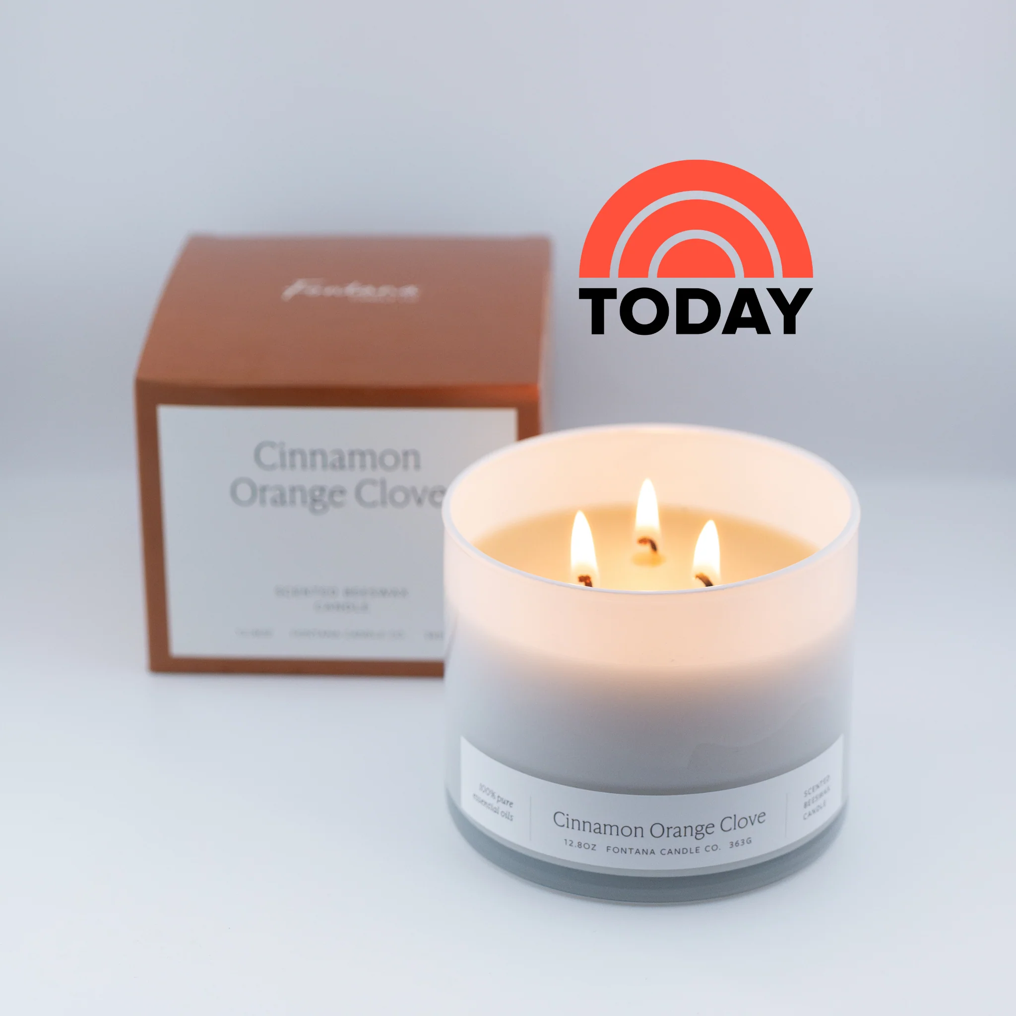 Image of Cinnamon Orange Clove 3-Wick Natural Beeswax Candle