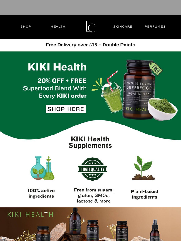 Free Superfood blend, now with every KIKI order 🍵💖