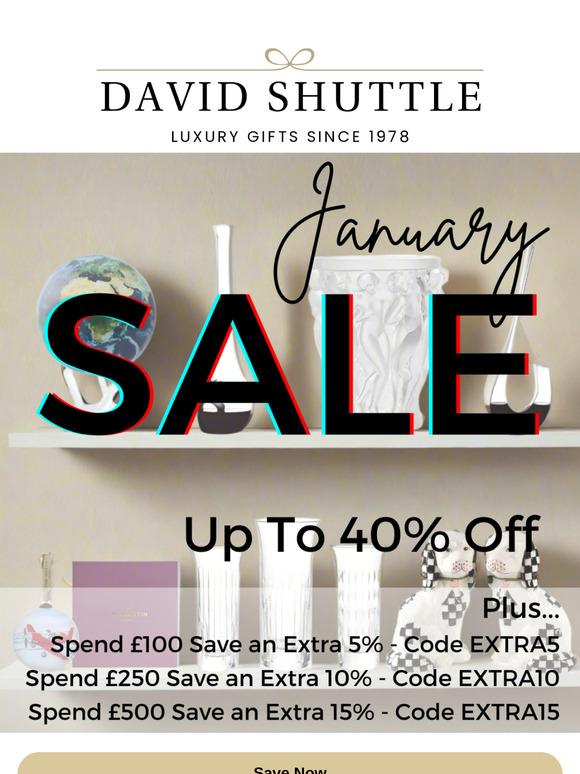 JANUARY SALE - Save an EXTRA 15% On Top Of Sale Prices❗