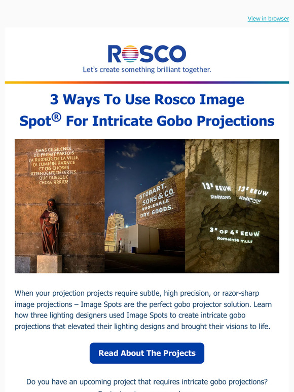 3 Ways To Use Rosco Image Spot® For Intricate Gobo Projections