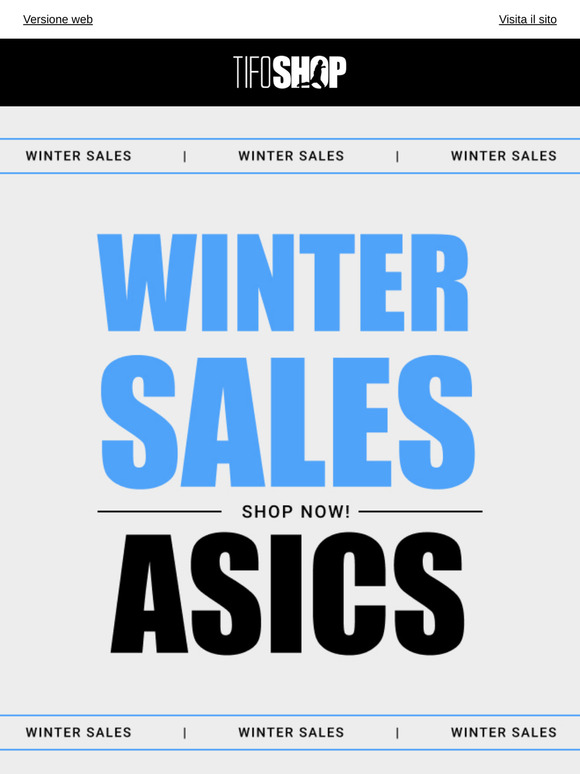 🚨 SALDI INVERNALI ASICS fino all'60%! ❄️