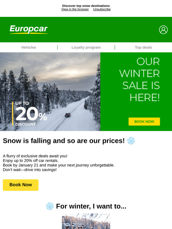 Missed the road? We're back with winter deals just for you!