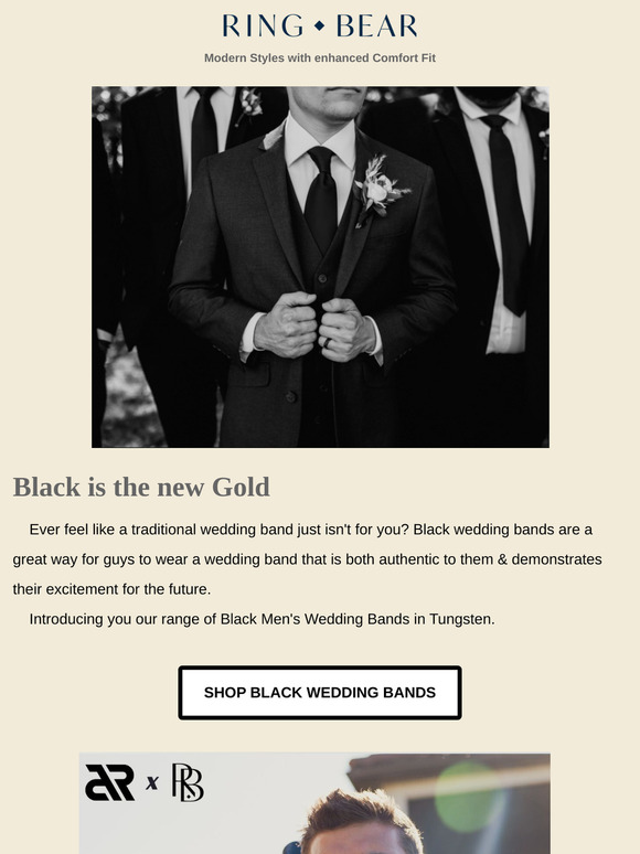 🖤 Black Wedding Bands Tailored for Him
