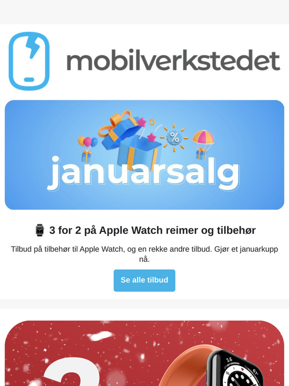 ⌚ 3 for 2 på Apple Watch reimer og tilbehør