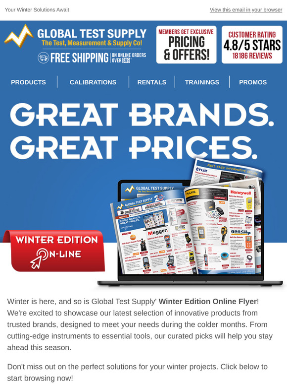 ❄️ Discover the Global Test Supply Winter Edition Online Flyer!