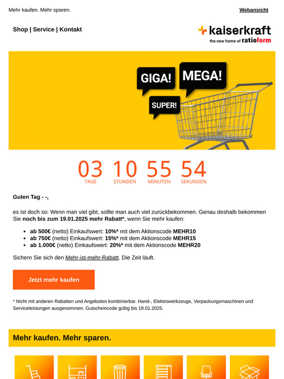 Endet bald: bis zu 20%* sparen