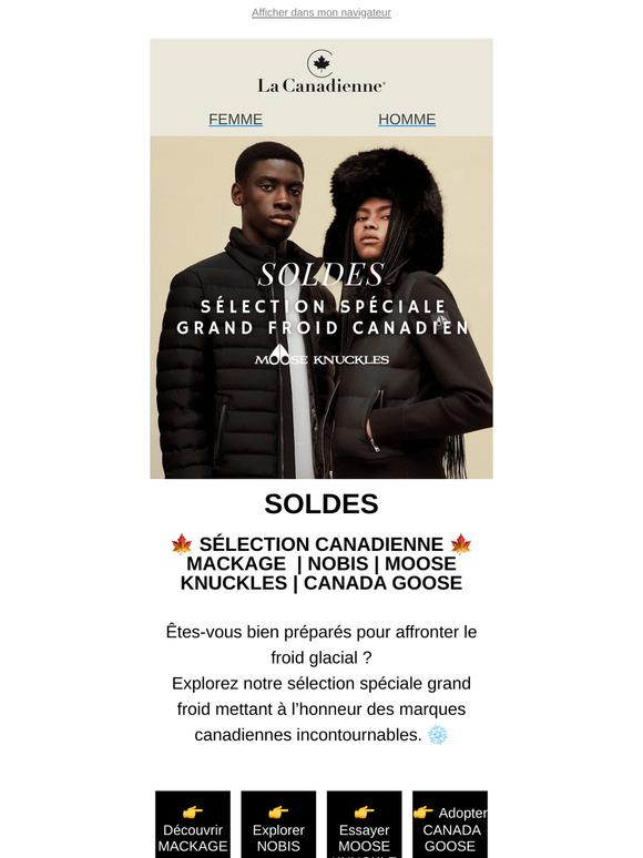 ☃️ SOLDES : Sélection canadienne Grand Froid