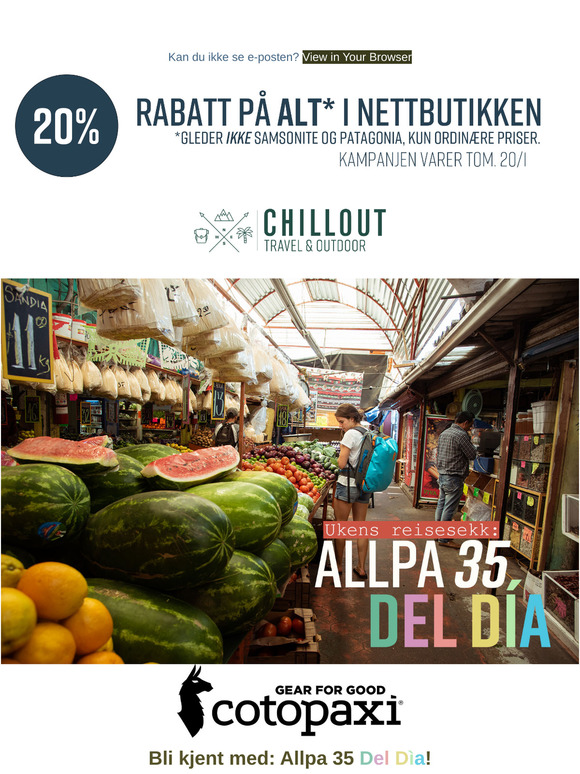 Ukens reisesekk: Cotopaxi Allpa 35! 🦙🌈