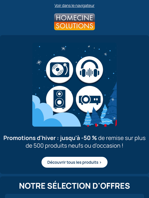 Jusqu'à -50% sur plus de 500 produits !