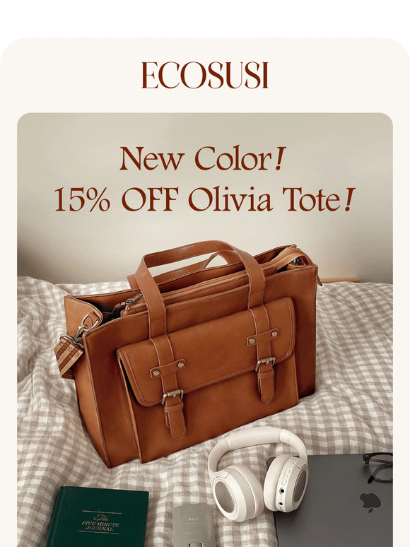 New Color Alert! Olivia Classic PU Leather Tote, Just for You!