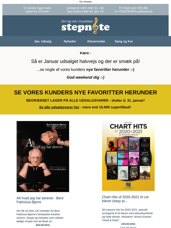 Januar Udsalg er nu halvvejs - se vores nye favoritter her