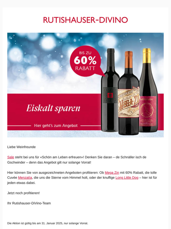 Winter-Sale bis Ende Januar!