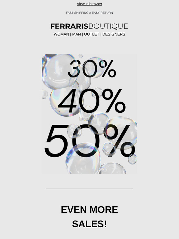 The Sales Continue! 40% and 50% off! 🔥