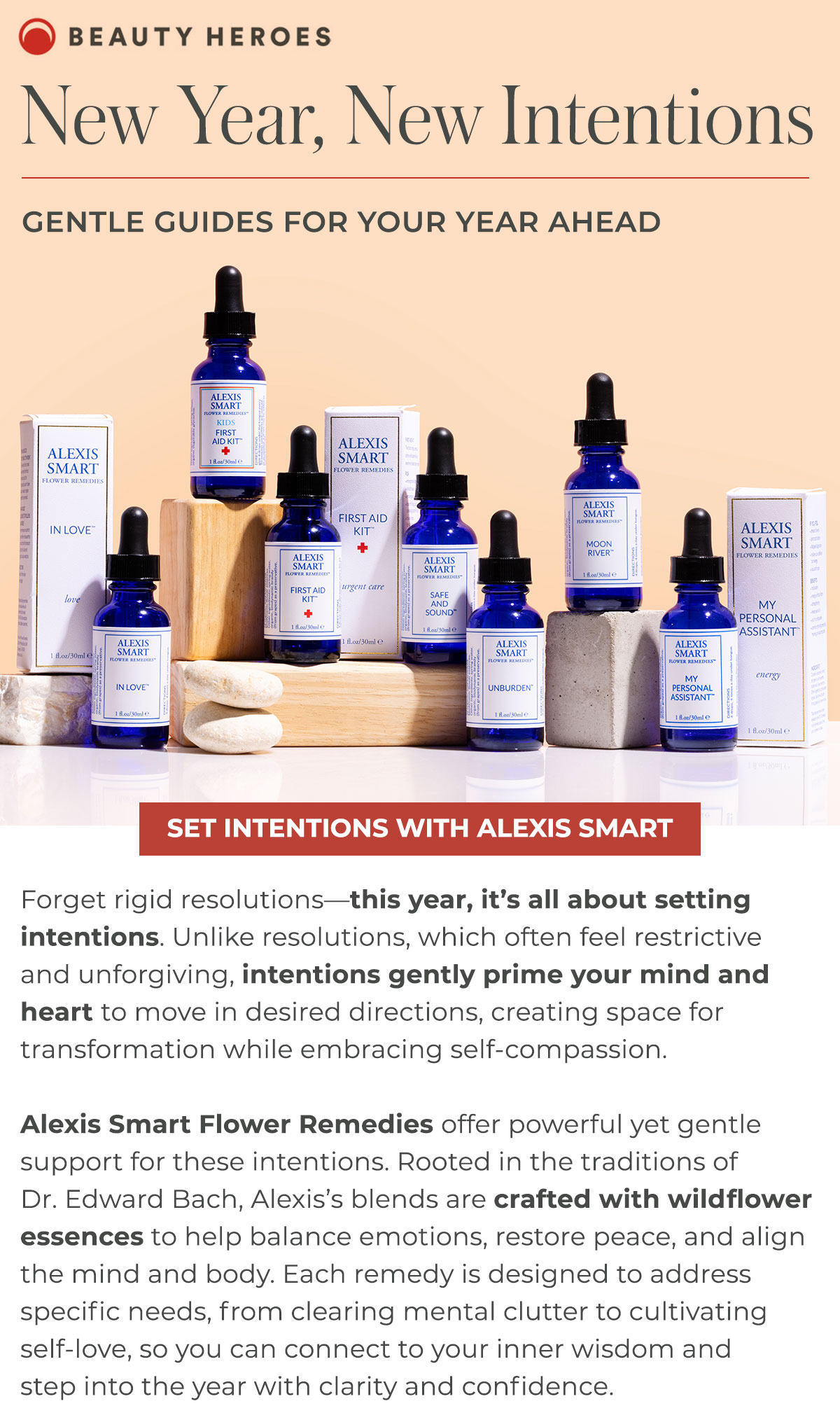 Forget rigid resolutions—this year, it’s all about setting intentions. Alexis Smart Flower Remedies offer powerful yet gentle support for these intentions.