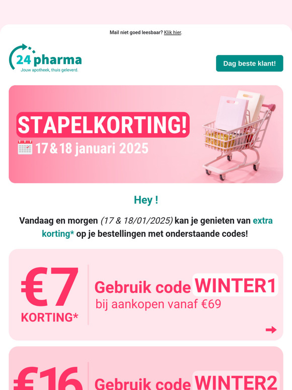 Geniet vandaag en morgen van stapelkorting!⏳