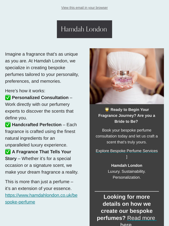✨ Create Your Signature Fragrance with Hamdah London ✨
