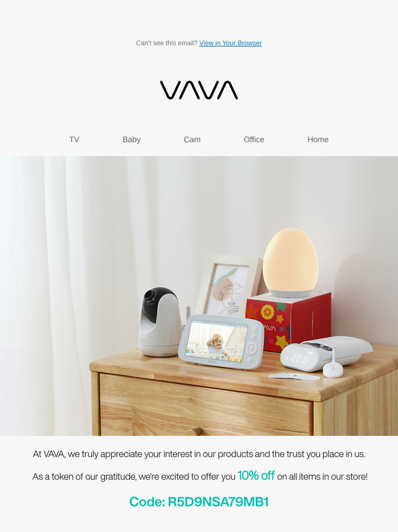 🎉 Thank You! Enjoy 10% Off on All VAVA Products
