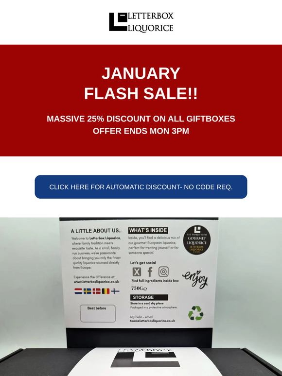 EVERY JANUARY WE HAVE A SALE - SO HERE IT IS 👍👍